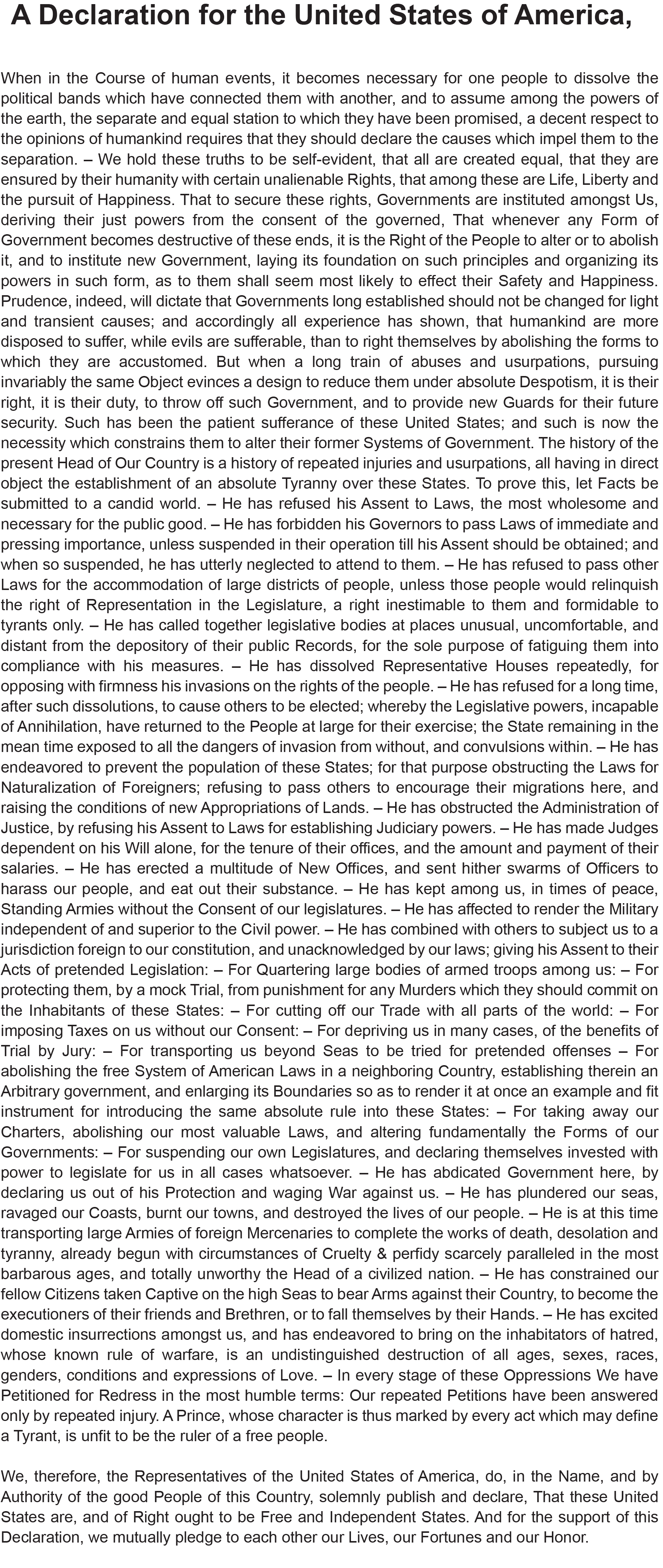 A Declaration for the United States of America – Bri Murphy